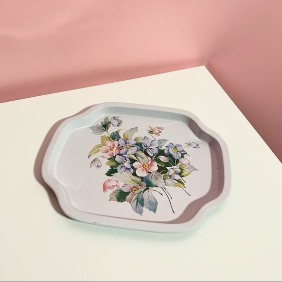 Vintage floral tray